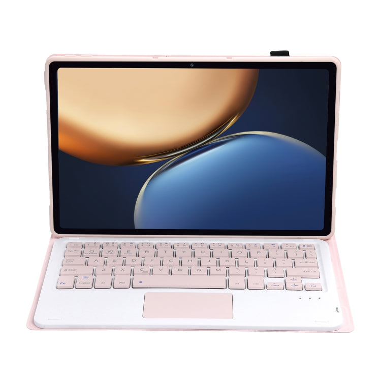 AHV7-A Lambskin Texture Ultra-thin Bluetooth Keyboard Leather Tablet Case with Touchpad For Honor Tablet V7 Pro(Pink) - Huawei Keyboard by PMC Jewellery | Online Shopping South Africa | PMC Jewellery