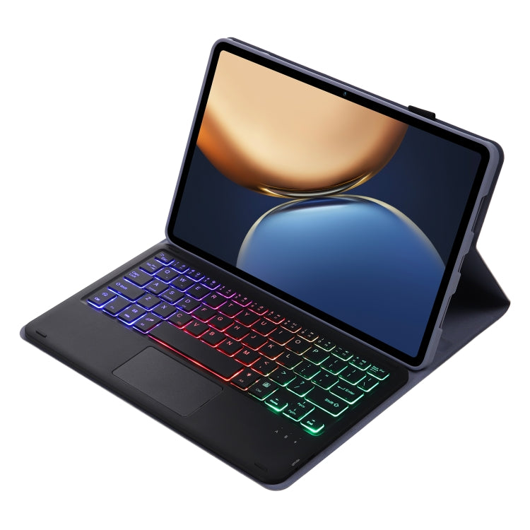 AHV7-AS Lambskin Texture Tri-color Backlight Bluetooth Keyboard Leather Tablet Case with Touchpad For Honor Tablet V7 Pro(Purple) - Huawei Keyboard by PMC TechLife | Online Shopping South Africa | PMC TechLife