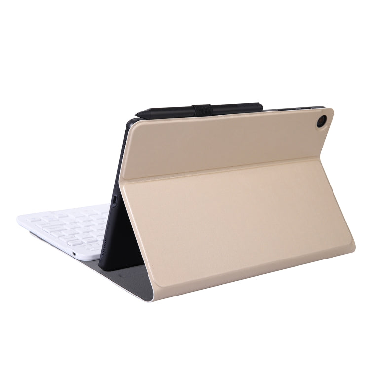 A08 Ultra-thin Bluetooth Keyboard Leather Case For Samsung Galaxy Tab A8 2021 SM-X205 / SM-X200(Gold) - Samsung Keyboard by PMC Jewellery | Online Shopping South Africa | PMC Jewellery