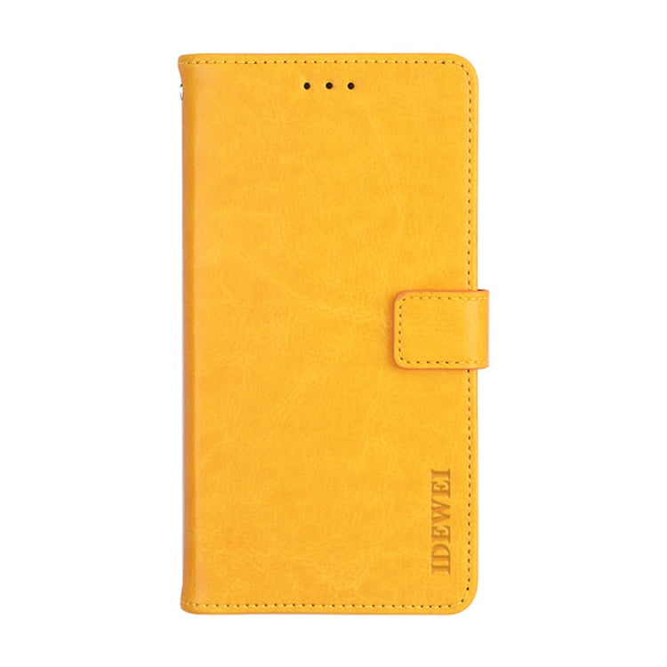 For TCL 20 R 5G idewei Crazy Horse Texture Leather Phone Case(Yellow) - More Brand by idewei | Online Shopping South Africa | PMC Jewellery | Buy Now Pay Later Mobicred