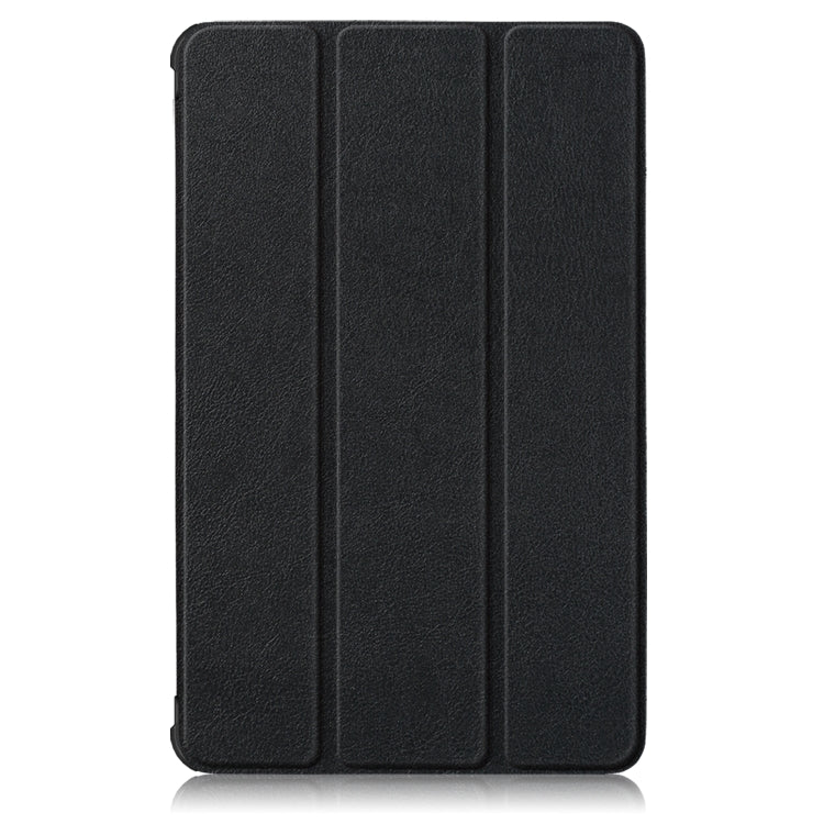 For Lenovo Tab M8 Custer Texture Horizontal Flip Smart TPU Leather Case with Three-folding Holder(Black) - Lenovo by PMC Jewellery | Online Shopping South Africa | PMC Jewellery | Buy Now Pay Later Mobicred