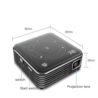 P11 854x480 DLP Smart Projector With Infrared Remote Control, Android 9.0, 4GB+32GB, EU Plug - LED Projector by PMC Jewellery | Online Shopping South Africa | PMC Jewellery | Buy Now Pay Later Mobicred