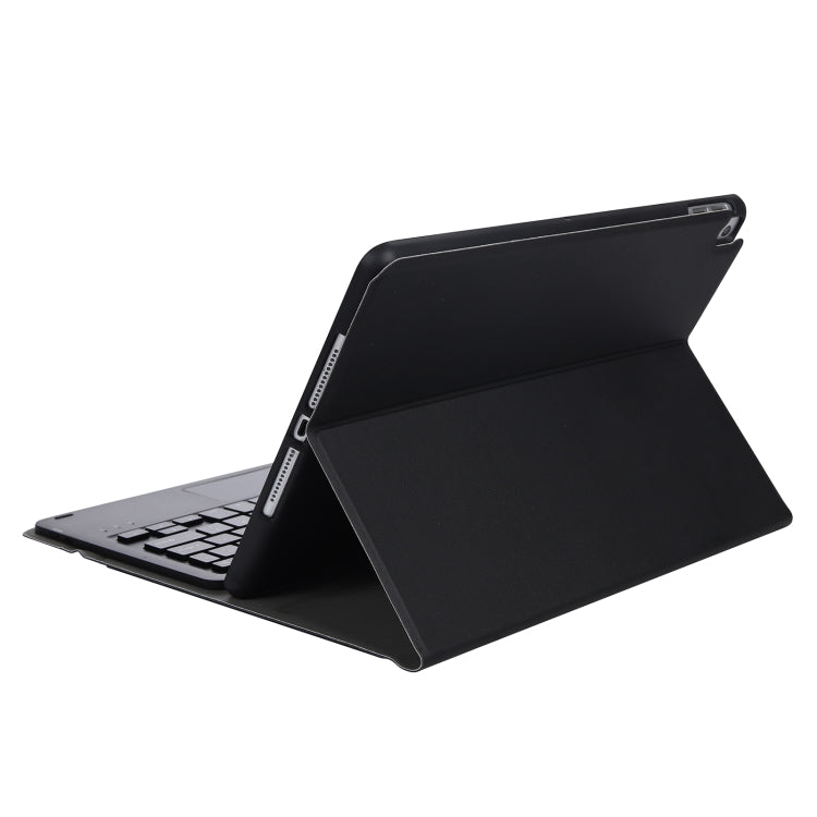 A07B-A Lambskin Texture Square Keycap Bluetooth Keyboard Leather Case with Touch Control For iPad 9.7 2018 & 2017 / Pro 9.7 inch / Air 2(Black) - Universal by PMC Jewellery | Online Shopping South Africa | PMC Jewellery