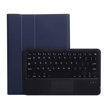 A07B-A Lambskin Texture Square Keycap Bluetooth Keyboard Leather Case with Touch Control For iPad 9.7 2018 & 2017 / Pro 9.7 inch / Air 2(Blue) - Universal by PMC Jewellery | Online Shopping South Africa | PMC Jewellery