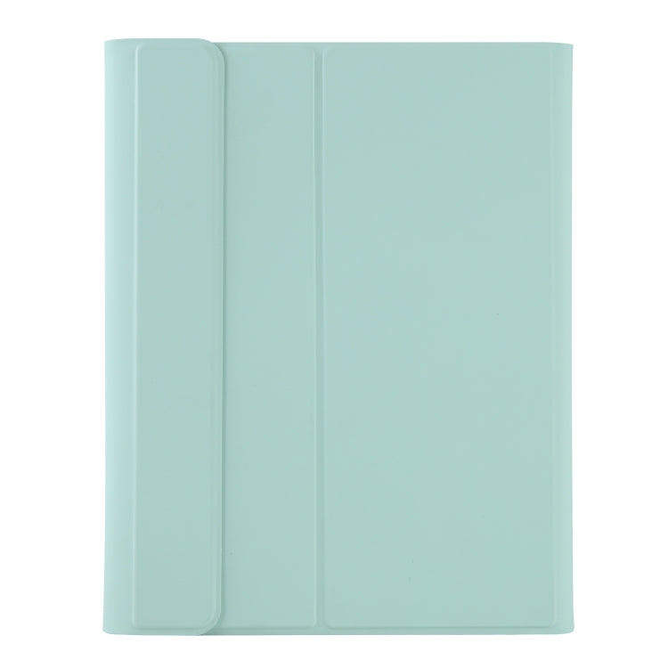 A07B-A Lambskin Texture Square Keycap Bluetooth Keyboard Leather Case with Touch Control For iPad 9.7 2018 & 2017 / Pro 9.7 inch / Air 2(Light Green) - Universal by PMC Jewellery | Online Shopping South Africa | PMC Jewellery