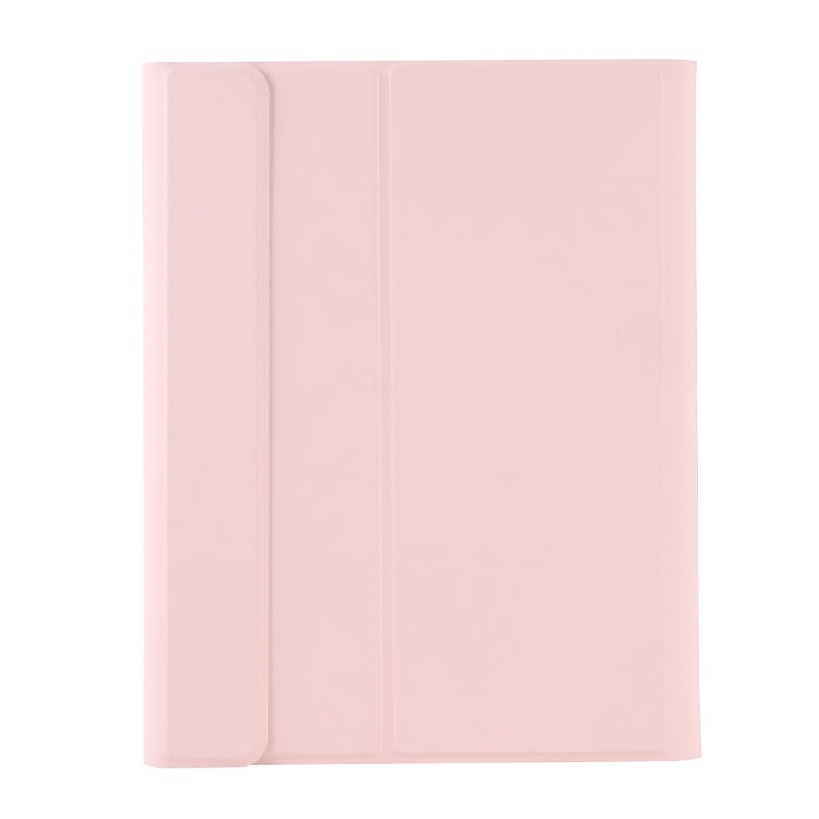 A07B-A Lambskin Texture Square Keycap Bluetooth Keyboard Leather Case with Touch Control For iPad 9.7 2018 & 2017 / Pro 9.7 inch / Air 2(Pink) - Universal by PMC Jewellery | Online Shopping South Africa | PMC Jewellery