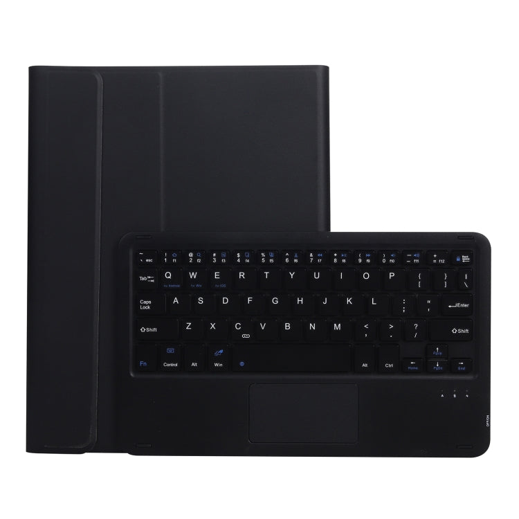 A11B-A Lambskin Texture Square Keycap Bluetooth Keyboard Leather Case with Touch Control For iPad Air 4 2020 10.9 / Pro 11 inch 2021 & 2020 & 2018(Black) - Universal by PMC Jewellery | Online Shopping South Africa | PMC Jewellery