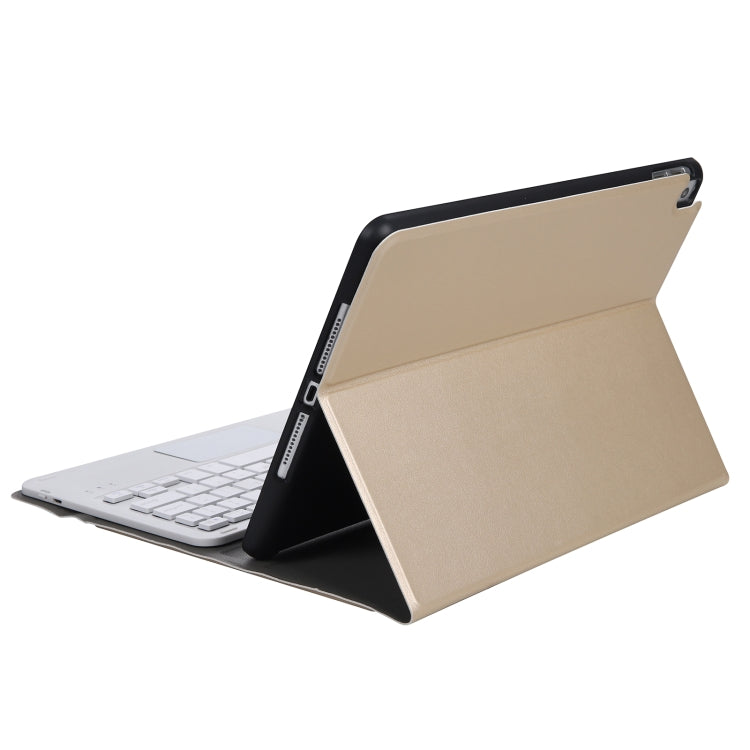 A11B-A Lambskin Texture Square Keycap Bluetooth Keyboard Leather Case with Touch Control For iPad Air 4 2020 10.9 / Pro 11 inch 2021 & 2020 & 2018(Gold) - Universal by PMC Jewellery | Online Shopping South Africa | PMC Jewellery