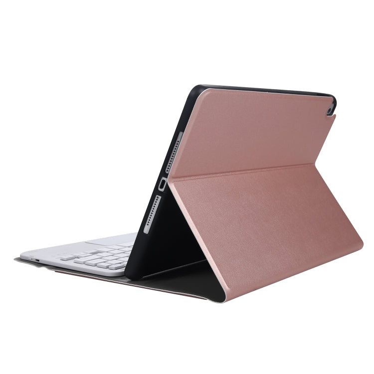 A11B-A Lambskin Texture Square Keycap Bluetooth Keyboard Leather Case with Touch Control For iPad Air 4 2020 10.9 / Pro 11 inch 2021 & 2020 & 2018(Rose Gold) - Universal by PMC Jewellery | Online Shopping South Africa | PMC Jewellery