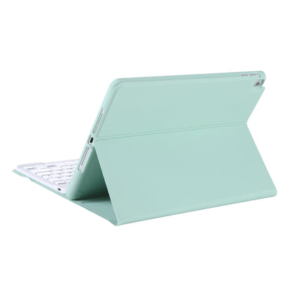 A11B-A Lambskin Texture Square Keycap Bluetooth Keyboard Leather Case with Touch Control For iPad Air 4 2020 10.9 / Pro 11 inch 2021 & 2020 & 2018(Light Green) - Universal by PMC Jewellery | Online Shopping South Africa | PMC Jewellery