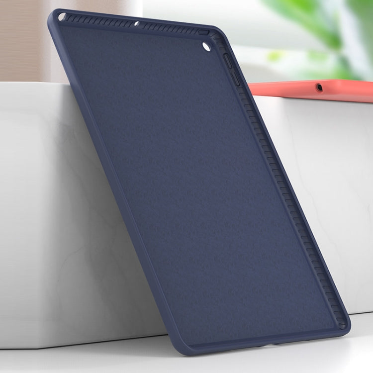 For iPad 10.2 2021 / 2020 / 2019 Mutural Silicone Microfiber Tablet Case(Pink Orange) - free shipping - PMC TechLife - Order now!