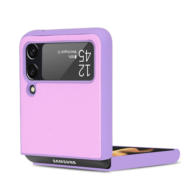 For Samsung Galaxy Z Flip3 5G Plain Texture Phone Case(Purple) - Galaxy Phone Cases by PMC Jewellery | Online Shopping South Africa | PMC Jewellery