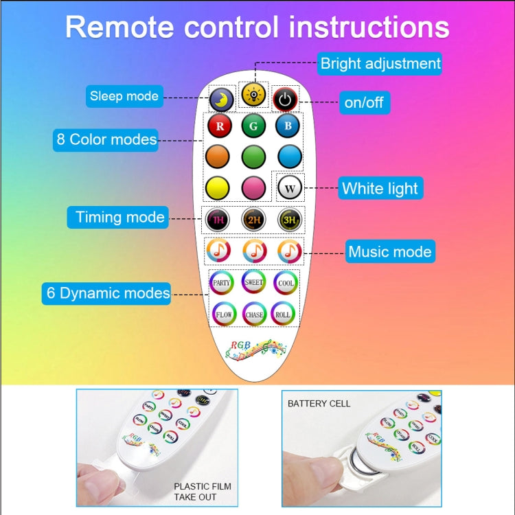 GVVOOHOME LED Symphony Remote Control Floor Atmosphere Light, Power Supply:USB - Floor Lamps by PMc TechLife | Online Shopping South Africa | PMc TechLife | Buy Now Pay Later Mobicred
