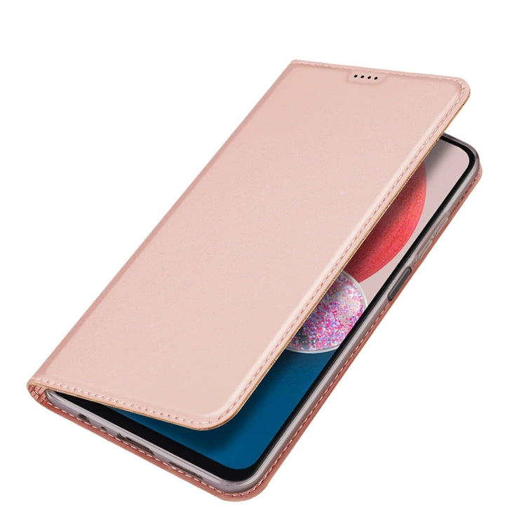 For Samsung Galaxy A13 4G DUX DUCIS Skin Pro Series Flip Leather Phone Case(Rose Gold) - Galaxy Phone Cases by DUX DUCIS | Online Shopping South Africa | PMC Jewellery | Buy Now Pay Later Mobicred