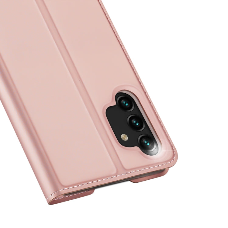 For Samsung Galaxy A13 4G DUX DUCIS Skin Pro Series Flip Leather Phone Case(Rose Gold) - Galaxy Phone Cases by DUX DUCIS | Online Shopping South Africa | PMC Jewellery | Buy Now Pay Later Mobicred