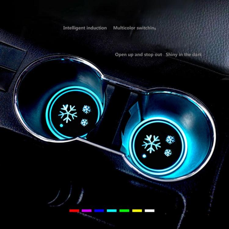 Car AcrylicColorful USB Charger Water Cup Groove LED Atmosphere Light(Glove) - Car Drink Holders by PMC Jewellery | Online Shopping South Africa | PMC Jewellery | Buy Now Pay Later Mobicred