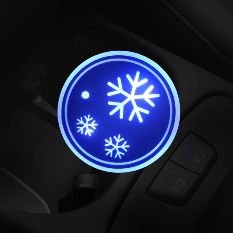 Car AcrylicColorful USB Charger Water Cup Groove LED Atmosphere Light(Snowflake) - Car Drink Holders by PMC Jewellery | Online Shopping South Africa | PMC Jewellery | Buy Now Pay Later Mobicred