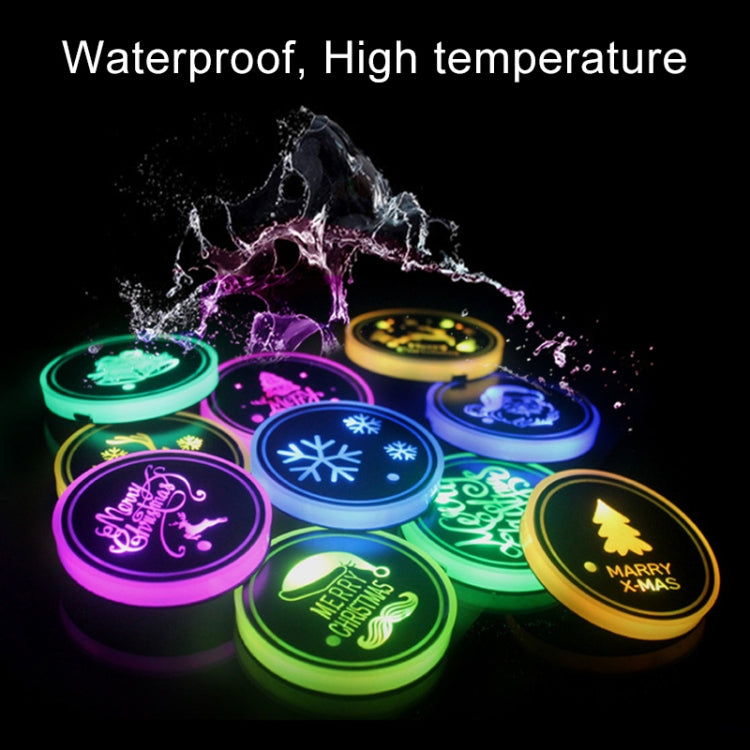 Car AcrylicColorful USB Charger Water Cup Groove LED Atmosphere Light(Snowflake) - Car Drink Holders by PMC Jewellery | Online Shopping South Africa | PMC Jewellery | Buy Now Pay Later Mobicred