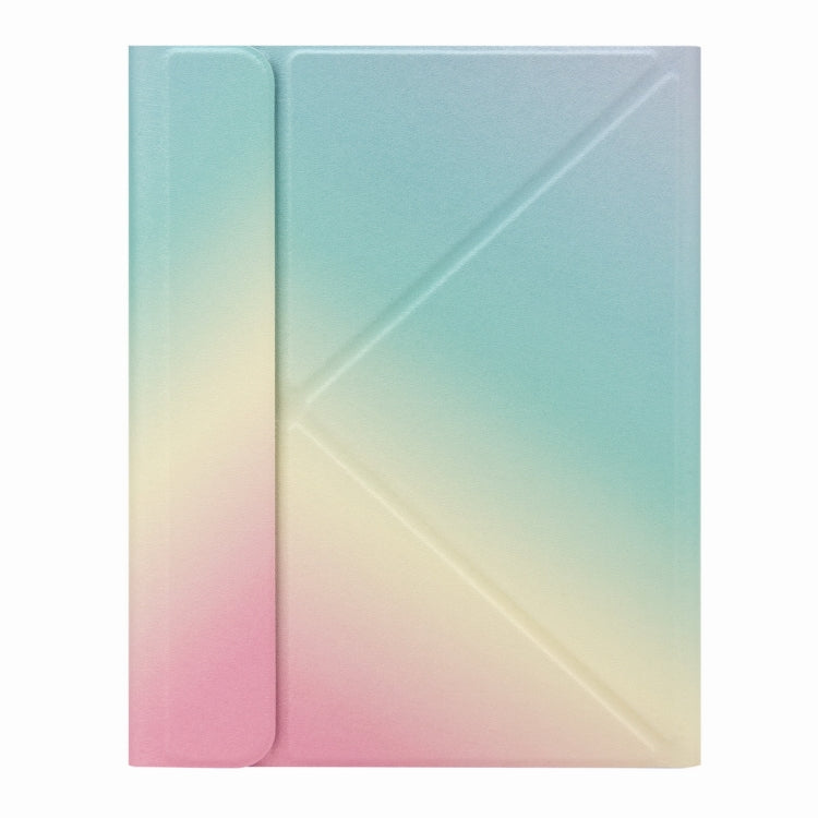 H-102C Touch Bluetooth Keyboard Leather Case with Rear Three-fold Holder For iPad 10.2 2020 & 2019 / Pro 10.5 inch(Rainbow) - Universal by PMC TechLife | Online Shopping South Africa | PMC TechLife