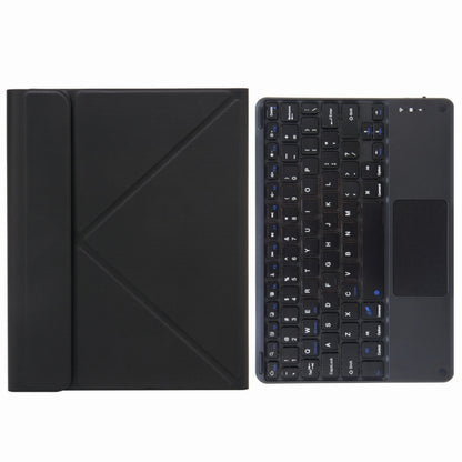 H-097C Touch Bluetooth Keyboard Leather Case with Rear Three-fold Holder For iPad 9.7 2018 & 2017(Black) - Universal by PMC Jewellery | Online Shopping South Africa | PMC Jewellery