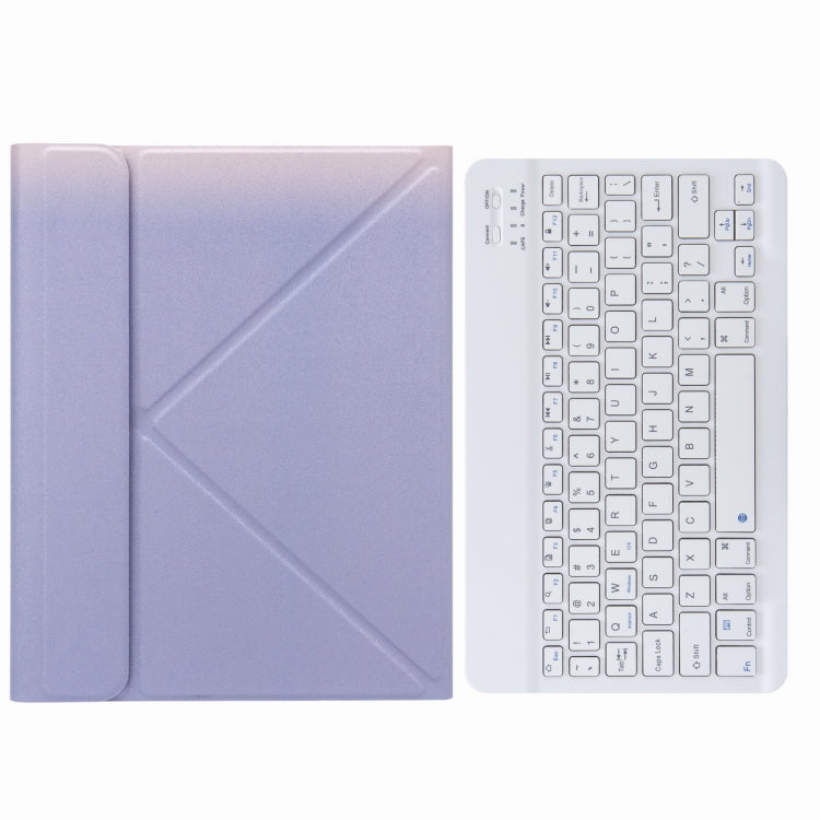 H-102 Bluetooth Keyboard Leather Case with Rear Three-fold Holder For iPad 10.2 2020 & 2019 / Pro 10.5 inch(Purple) - Universal by PMC Jewellery | Online Shopping South Africa | PMC Jewellery