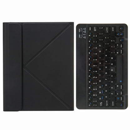 H-097 Bluetooth Keyboard Leather Case with Rear Three-fold Holder For iPad 9.7 2018 & 2017(Black) - Universal by PMC Jewellery | Online Shopping South Africa | PMC Jewellery