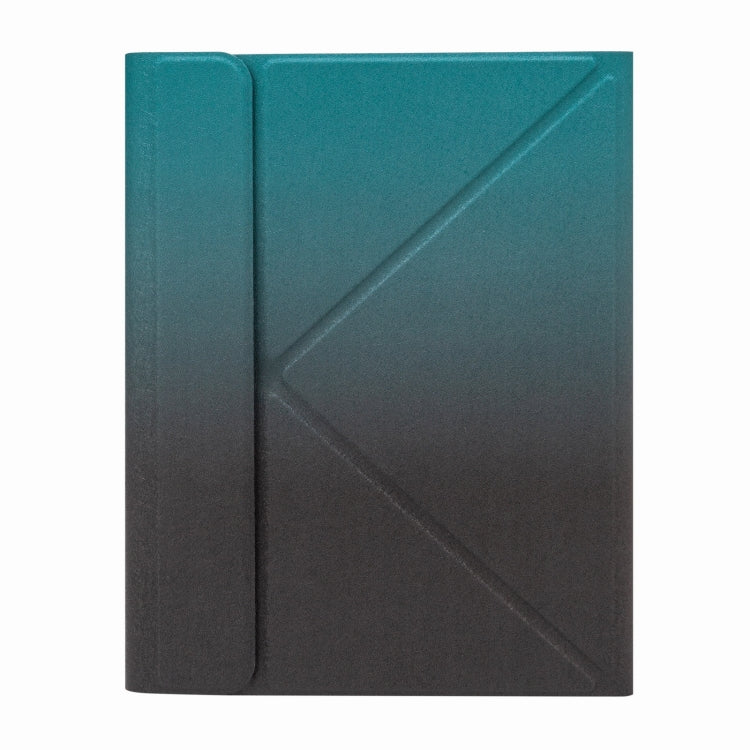 H-102S3 Tri-color Backlight Bluetooth Keyboard Leather Case with Rear Three-fold Holder For iPad 10.2 2020 & 2019 / Pro 10.5 inch(Dark Night Green) - Universal by PMC TechLife | Online Shopping South Africa | PMC TechLife