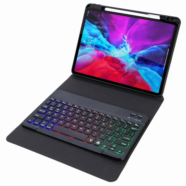 H-102S3 Tri-color Backlight Bluetooth Keyboard Leather Case with Rear Three-fold Holder For iPad 10.2 2020 & 2019 / Pro 10.5 inch(Dark Night Green) - Universal by PMC Jewellery | Online Shopping South Africa | PMC Jewellery