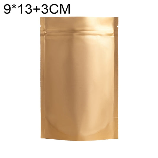 100 PCS/Set Matte Aluminum Foil Snack Stand-up Pouch, Size:9x13+3cm(Gold) - Preservation Supplies by PMC Jewellery | Online Shopping South Africa | PMC Jewellery | Buy Now Pay Later Mobicred