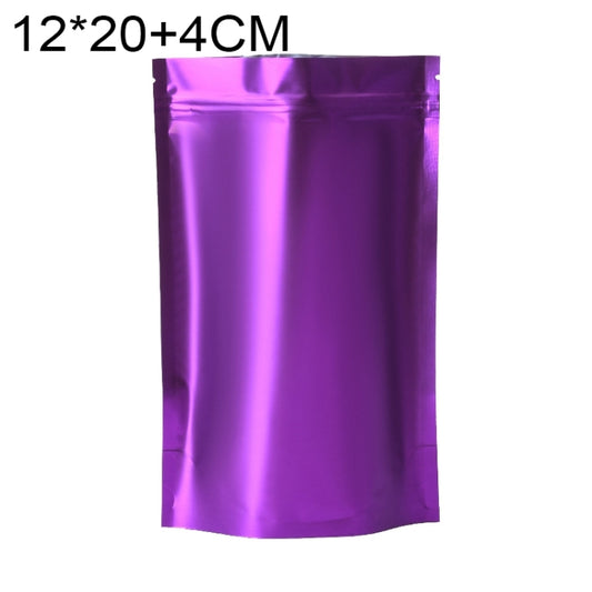 100 PCS/Set Matte Aluminum Foil Snack Stand-up Pouch, Size:12x20+4cm(Purple) - Preservation Supplies by PMC Jewellery | Online Shopping South Africa | PMC Jewellery | Buy Now Pay Later Mobicred