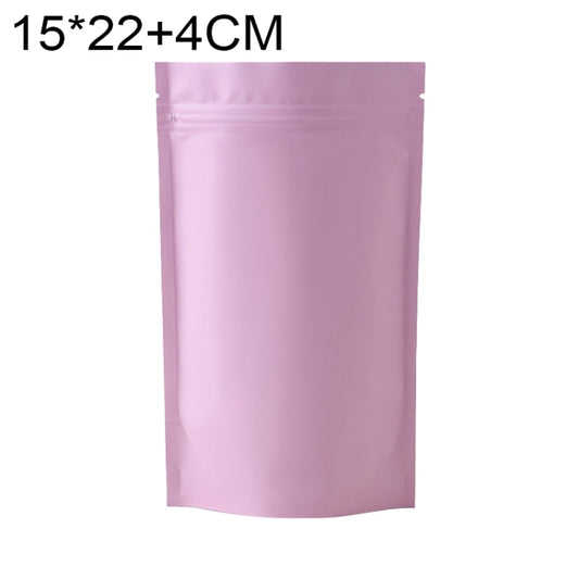 100 PCS/Set Matte Aluminum Foil Snack Stand-up Pouch, Size:15x22+4cm(Pink) - Preservation Supplies by PMC Jewellery | Online Shopping South Africa | PMC Jewellery | Buy Now Pay Later Mobicred