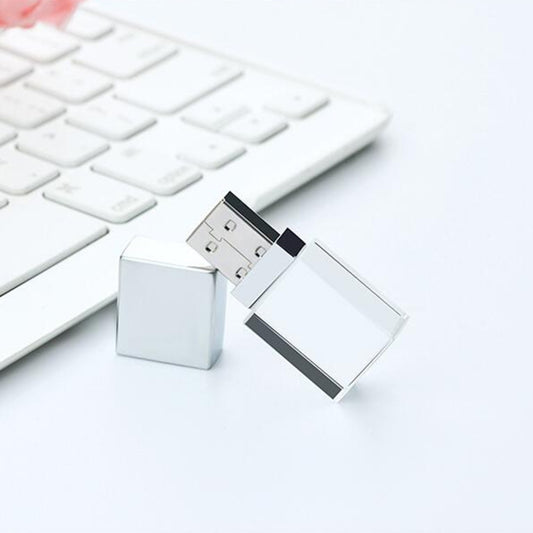 Crystal Flash Light Emitting USB 2.0 Flash Drive Car Music USB Flash Drive, Capacity:8GB(White) - USB Flash Drives by PMC Jewellery | Online Shopping South Africa | PMC Jewellery | Buy Now Pay Later Mobicred