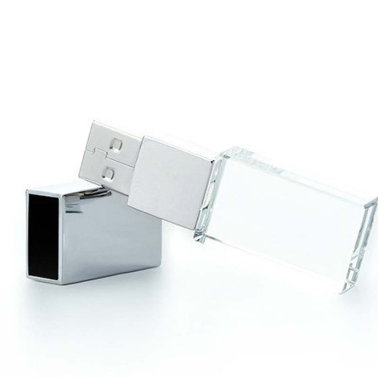 Crystal Flash Light Emitting USB 2.0 Flash Drive Car Music USB Flash Drive, Capacity:8GB(White) - USB Flash Drives by PMC TechLife | Online Shopping South Africa | PMC TechLife | Buy Now Pay Later Mobicred