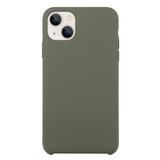 For iPhone 13 Solid Silicone Phone Case(Olive Green) - iPhone 13 Cases by PMC Jewellery | Online Shopping South Africa | PMC Jewellery