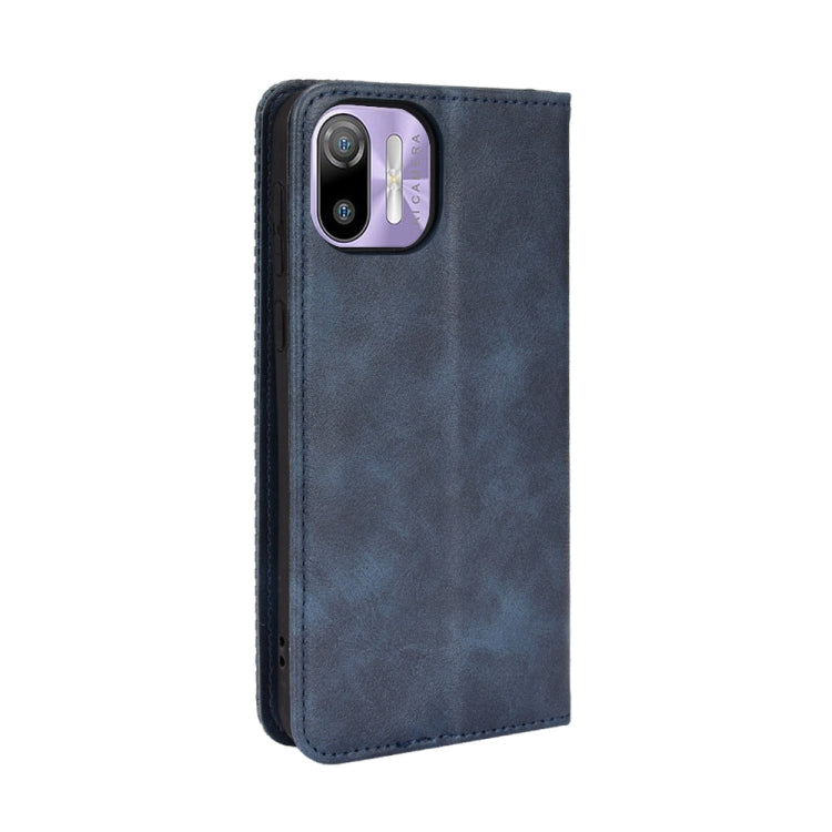 For Ulefone Note 6 / Note 6P Magnetic Buckle Retro Texture Leather Case(Blue) - Ulefone Cases by PMC Jewellery | Online Shopping South Africa | PMC Jewellery | Buy Now Pay Later Mobicred