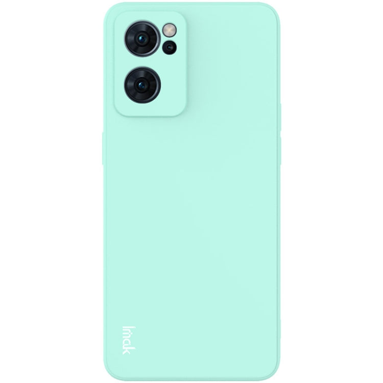 For OPPO Reno7 5G imak UC-4 Series Straight Edge TPU Soft Protective Case(Light Cyan) - OPPO Cases by imak | Online Shopping South Africa | PMC Jewellery | Buy Now Pay Later Mobicred