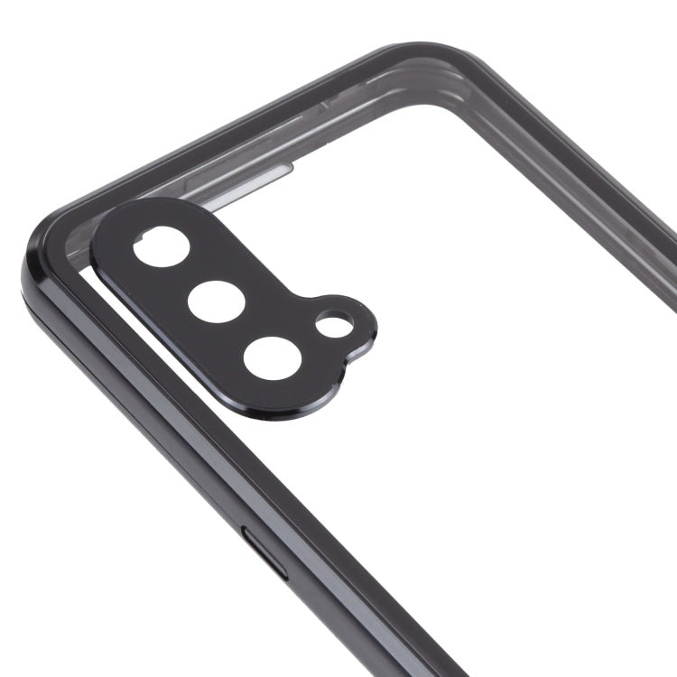 For OnePlus Nord CE 5G Full Cover Magnetic Metal Tempered Glass Phone Case(Black) - OnePlus Cases by PMC Jewellery | Online Shopping South Africa | PMC Jewellery