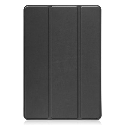 For TCL Tab 10s Three-folding Holder Custer Texture Leather Tablet Case(Black) - Others by PMC Jewellery | Online Shopping South Africa | PMC Jewellery | Buy Now Pay Later Mobicred