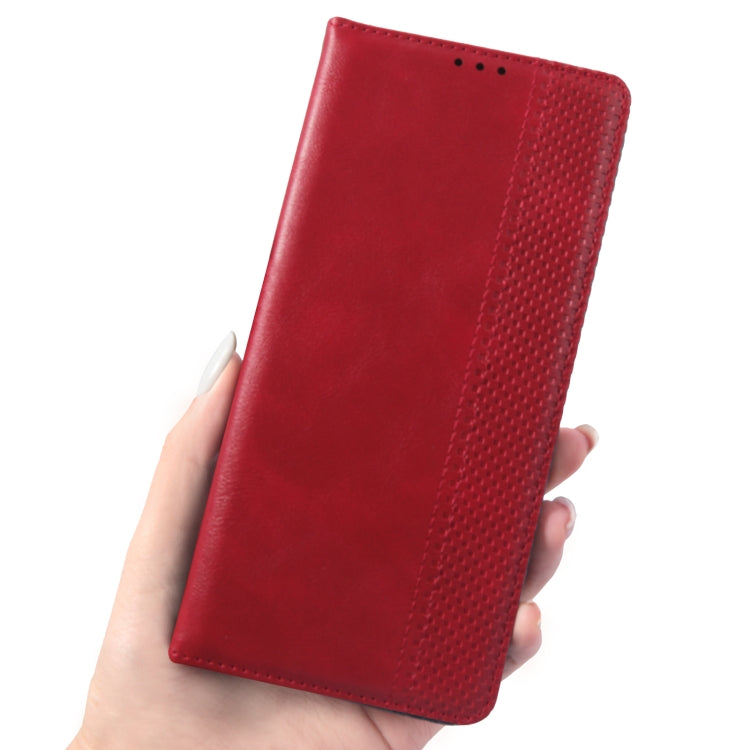 For Doogee S96 Pro Magnetic Buckle Retro Texture Leather Phone Case(Red) - Doogee Cases by PMC TechLife | Online Shopping South Africa | PMC TechLife | Buy Now Pay Later Mobicred