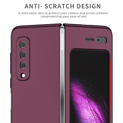 For Samsung Galaxy Fold Armor Foldable Phone Case(Wine Red) - Galaxy Phone Cases by PMC Jewellery | Online Shopping South Africa | PMC Jewellery