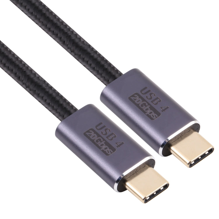 20Gbps USB 4 USB-C / Type-C Male to USB-C / Type-C Male Braided Data Cable, Cable Length:1.5m(Black) - Cable & Adapters by PMC TechLife | Online Shopping South Africa | PMC TechLife | Buy Now Pay Later Mobicred