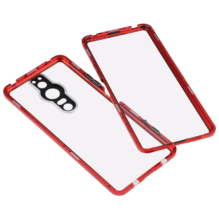 For Sony Xperia Pro-I HD Magnetic Metal Tempered Glass Phone Case(Red) - Sony Cases by PMC Jewellery | Online Shopping South Africa | PMC Jewellery | Buy Now Pay Later Mobicred