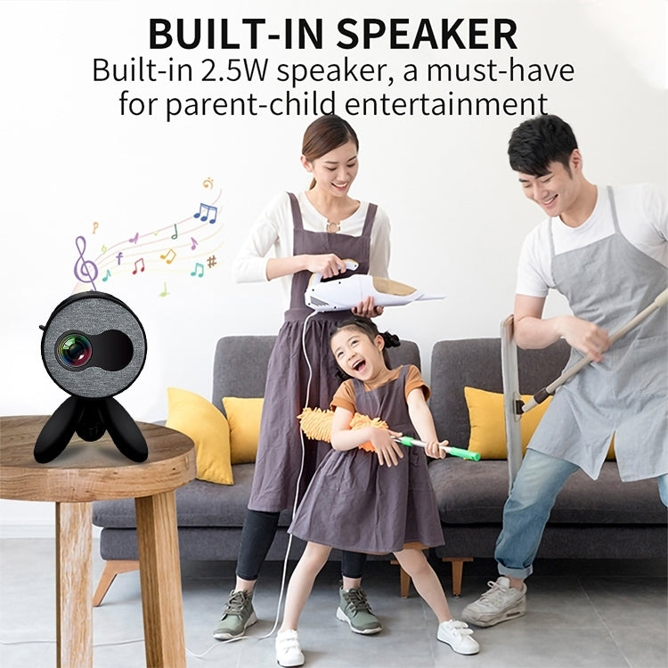 YG220 Same Screen Version Children Projector Mini LED Portable Home Speaker Projector, Plug Type:US Plug(Black) - Mini Projector by PMC Jewellery | Online Shopping South Africa | PMC Jewellery | Buy Now Pay Later Mobicred