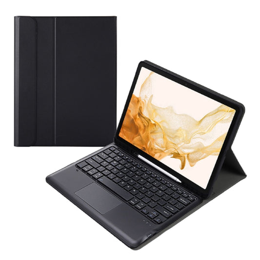 A800B-A Split Bluetooth Keyboard Leather Case with Holder & Pen Slot & Touchpad For Samsung Galaxy Tab S8+ X800(Black) - Samsung Keyboard by PMC Jewellery | Online Shopping South Africa | PMC Jewellery