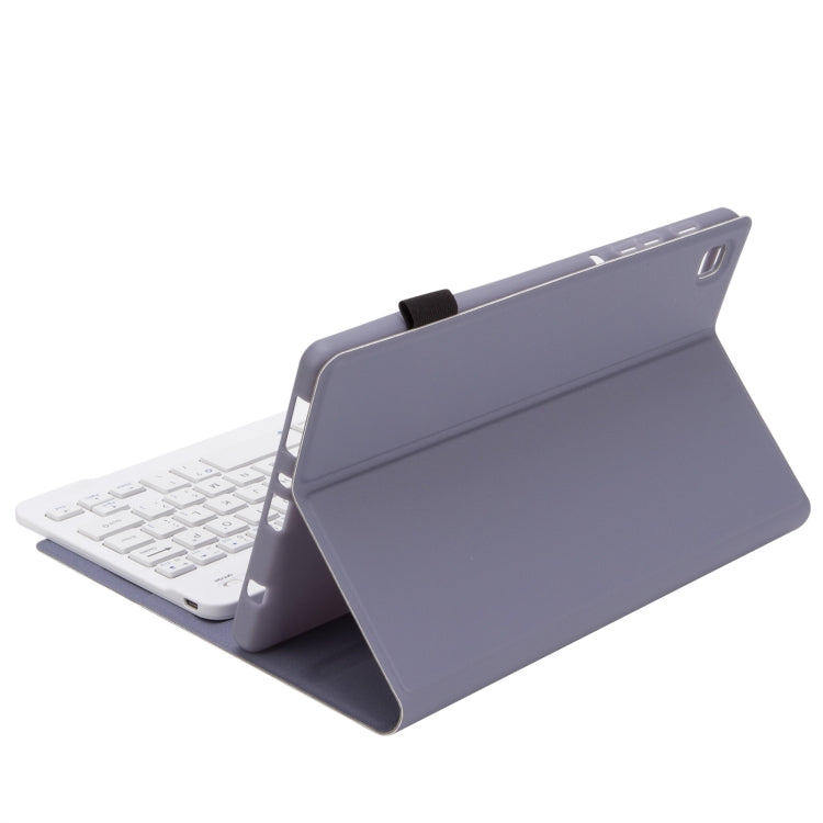 A220 Candy Color TPU Detachable Bluetooth Keyboard Leather Case with Bracket For Samsung Galaxy Tab A7 Lite 8.7 T220 / T225(Purple) - Samsung Keyboard by PMC Jewellery | Online Shopping South Africa | PMC Jewellery