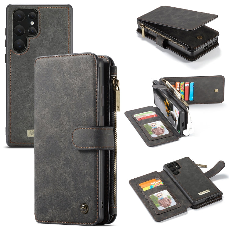 For Samsung Galaxy S22 Ultra 5G CaseMe-007 Detachable Multifunctional Leather Phone Case(Black) - Galaxy S22 Ultra 5G Cases by CaseMe | Online Shopping South Africa | PMC Jewellery | Buy Now Pay Later Mobicred