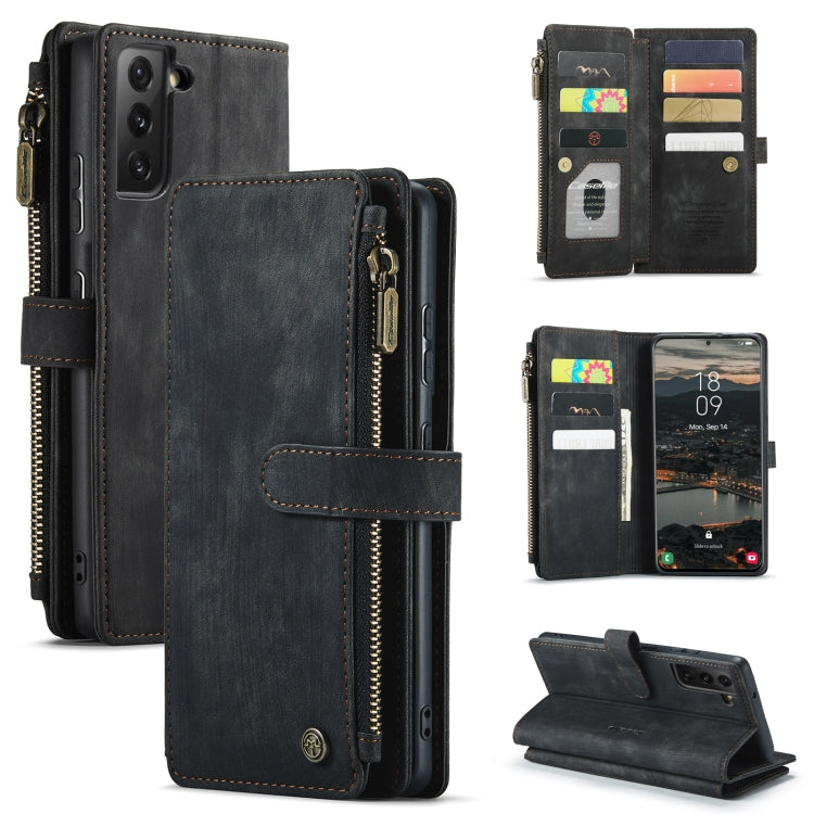 For Samsung Galaxy S22 5G CaseMe C30 Multifunctional Phone Leather Case with Holder & Card Slot & Wallet(Black) - Galaxy S22 5G Cases by CaseMe | Online Shopping South Africa | PMC Jewellery | Buy Now Pay Later Mobicred