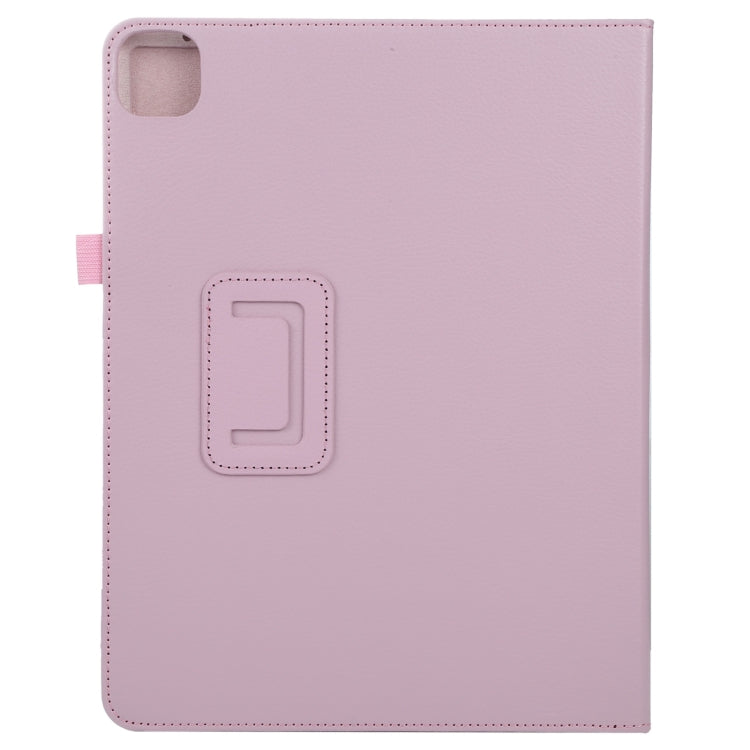 For iPad Air 13 2024 / iPad Pro 12.9 2022 / 2021 / 2020 / 2018 Litchi Texture Solid Color Leather Tablet Case(Pink) - iPad Pro 12.9 (2022/2021) Cases by PMC Jewellery | Online Shopping South Africa | PMC Jewellery | Buy Now Pay Later Mobicred