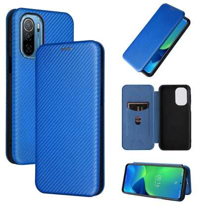 For Ulefone Note 13P Carbon Fiber Texture Horizontal Flip PU Phone Case(Blue) - Ulefone Cases by PMC Jewellery | Online Shopping South Africa | PMC Jewellery | Buy Now Pay Later Mobicred