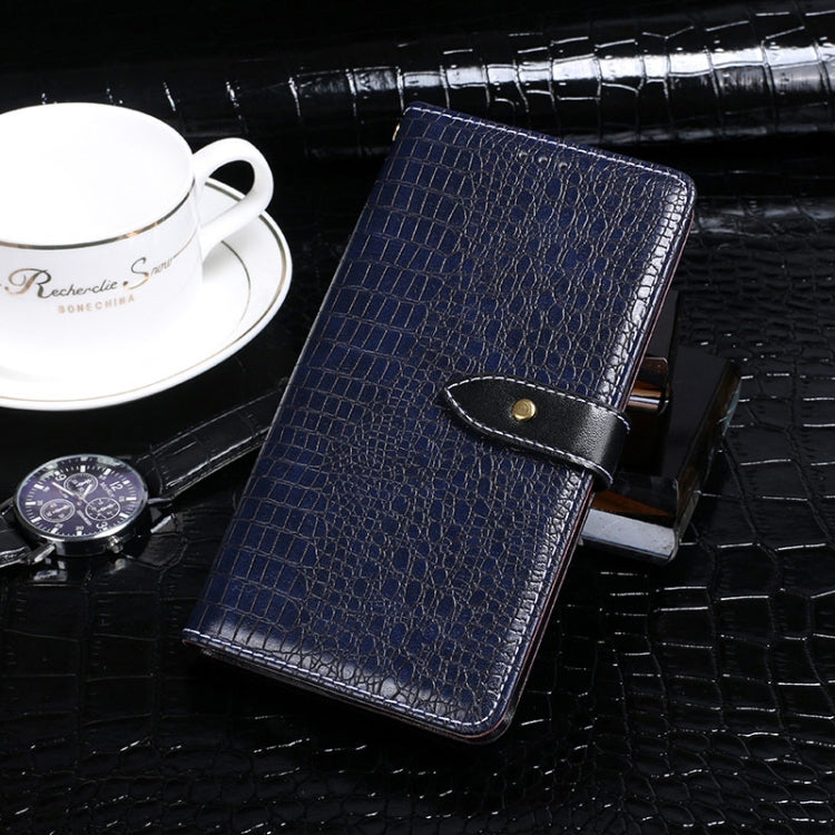 For OPPO Realme C35 idewei Crocodile Texture Leather Phone Case(Dark Blue) - Realme Cases by idewei | Online Shopping South Africa | PMC TechLife | Buy Now Pay Later Mobicred